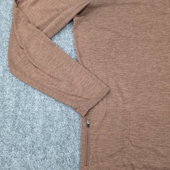 Vuori Pullover Men XL Brown Ease Performance 1/2 Half Zip 2.0 Long Sleeve Active - Picture 8 of 14